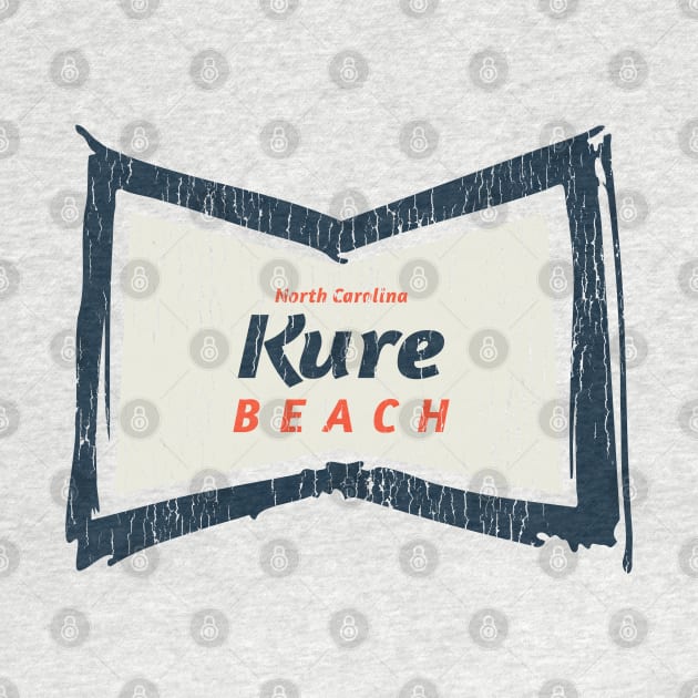 Kure Beach, NC Summertime Vacationing Bowtie Sign by Contentarama
